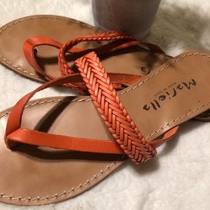 Mariella Orange Leather Italian Sandals summer 8